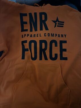 ENR Force Men's Orange Hoodie Sweatshirt